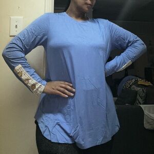 Long Sleeve Light Blue Tunic